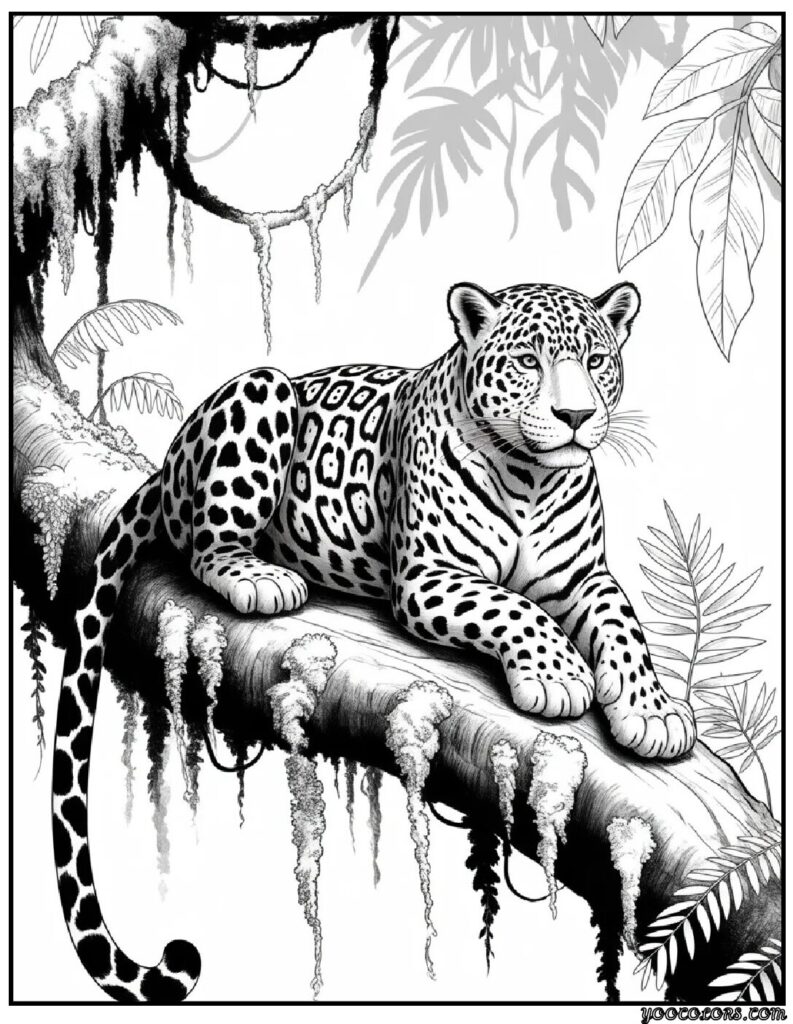 Jaguar Animal Coloring Pages: A Roaring Blend of Art, Relaxation, and Creativity 4 jaguar coloring pages animal pdf