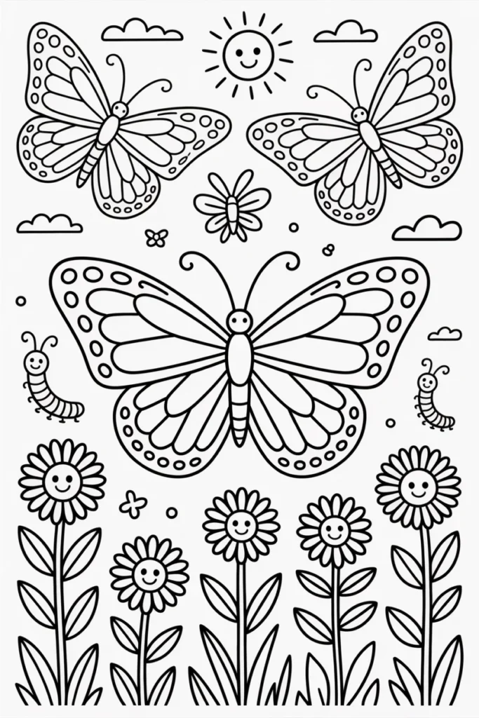 Kids Coloring Pages Butterfly – Free Printable & PDF Coloring Sheets 1 kids coloring pages butterfly