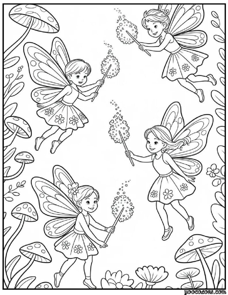 Kids Coloring Pages Girls – Free Printable & PDF Fantasy Fun 3 kids coloring pages girls 2 pdf