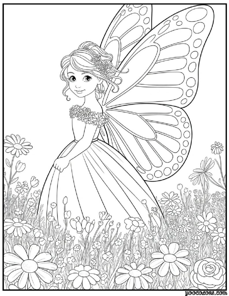 Kids Coloring Pages Girls – Free Printable & PDF Fantasy Fun 6 kids coloring pages girls 3 pdf