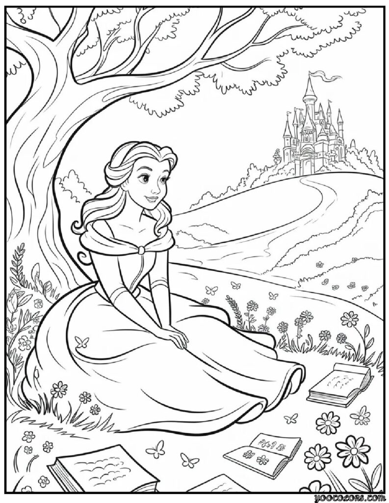 Princess Coloring Pages Belle – Beauty, Bravery, and the Magic of Creativity 7 princess coloring pages belle 10 pdf