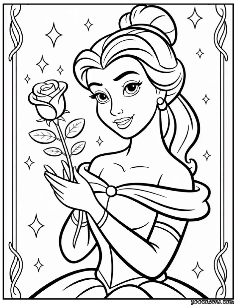 Princess Coloring Pages Belle – Beauty, Bravery, and the Magic of Creativity 4 princess coloring pages belle 11 pdf