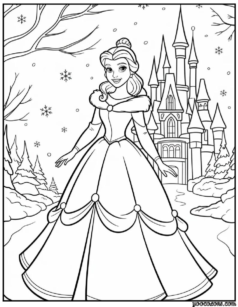 Princess Coloring Pages Belle – Beauty, Bravery, and the Magic of Creativity 8 princess coloring pages belle 3 pdf