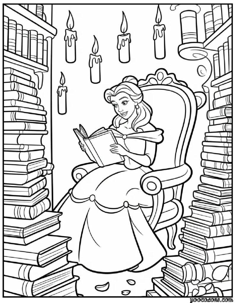 Princess Coloring Pages Belle – Beauty, Bravery, and the Magic of Creativity 10 princess coloring pages belle 4 pdf