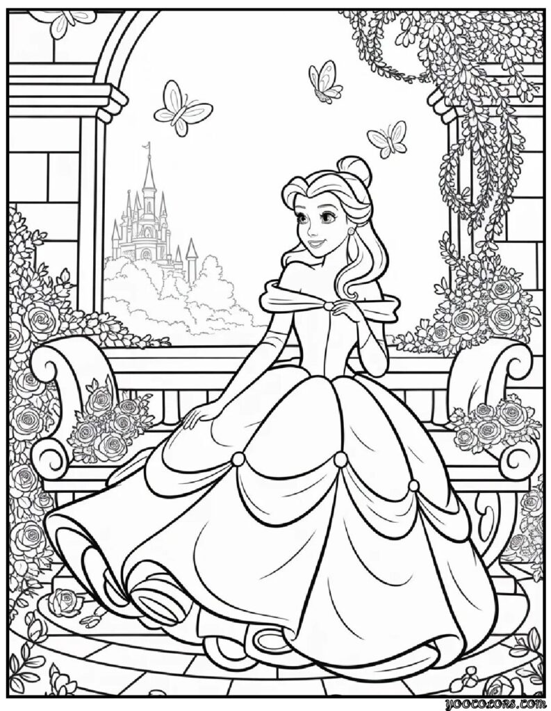 Princess Coloring Pages Belle – Beauty, Bravery, and the Magic of Creativity 5 princess coloring pages belle 5 pdf