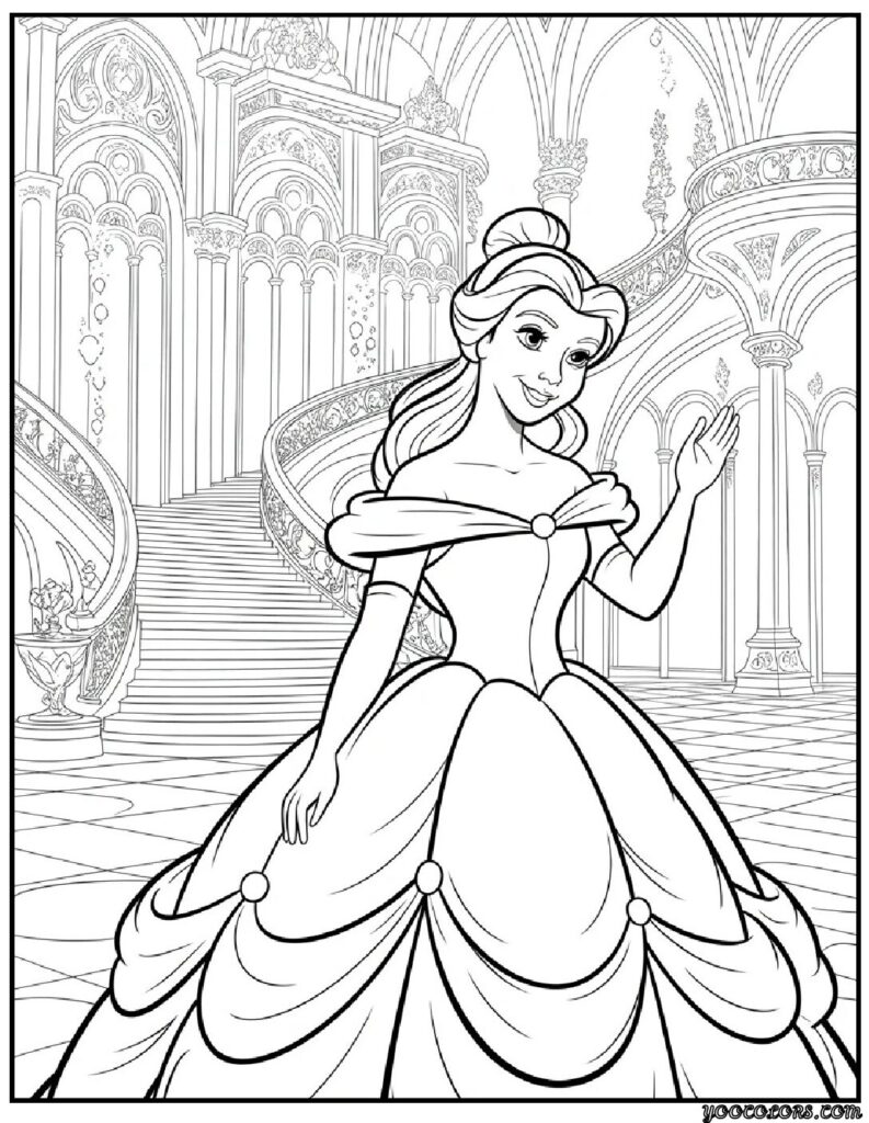 Princess Coloring Pages Belle – Beauty, Bravery, and the Magic of Creativity 9 princess coloring pages belle pdf