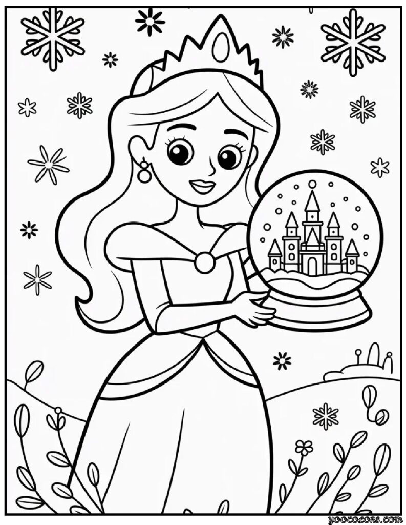Princess Coloring Pages Christmas: Magical Holiday Art for Kids Who Love Fairytales 4 princess coloring pages christmas 1 pdf