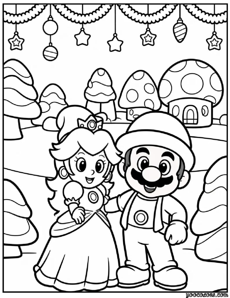 Princess Peach and Mario Coloring Pages: A Whimsical Journey Through Art and Imagination 8 princess peach and mario coloring pages 4 pdf