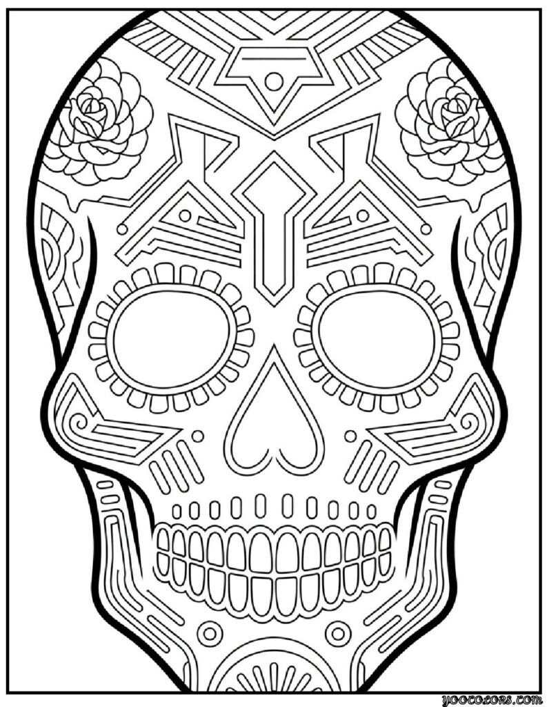 Sugar Skull Coloring Pages: Printable PDFs for Every Artist 8 sugar skull coloring pages 1 pdf