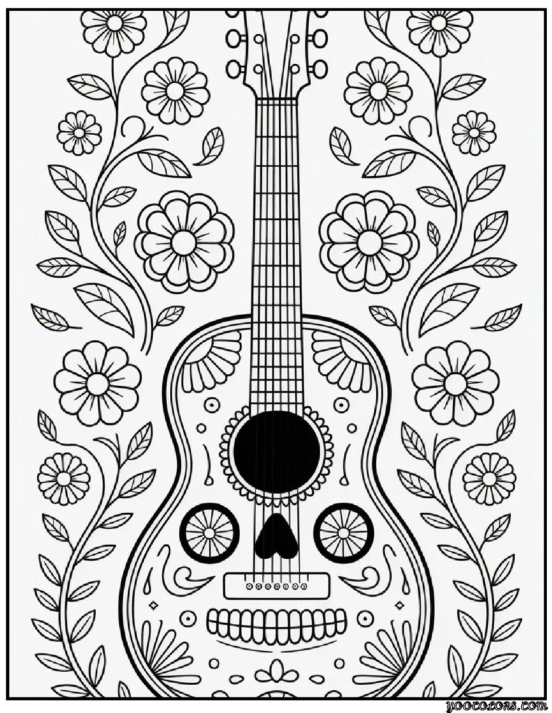 Sugar Skull Coloring Pages: Printable PDFs for Every Artist 6 sugar skull coloring pages 3 pdf