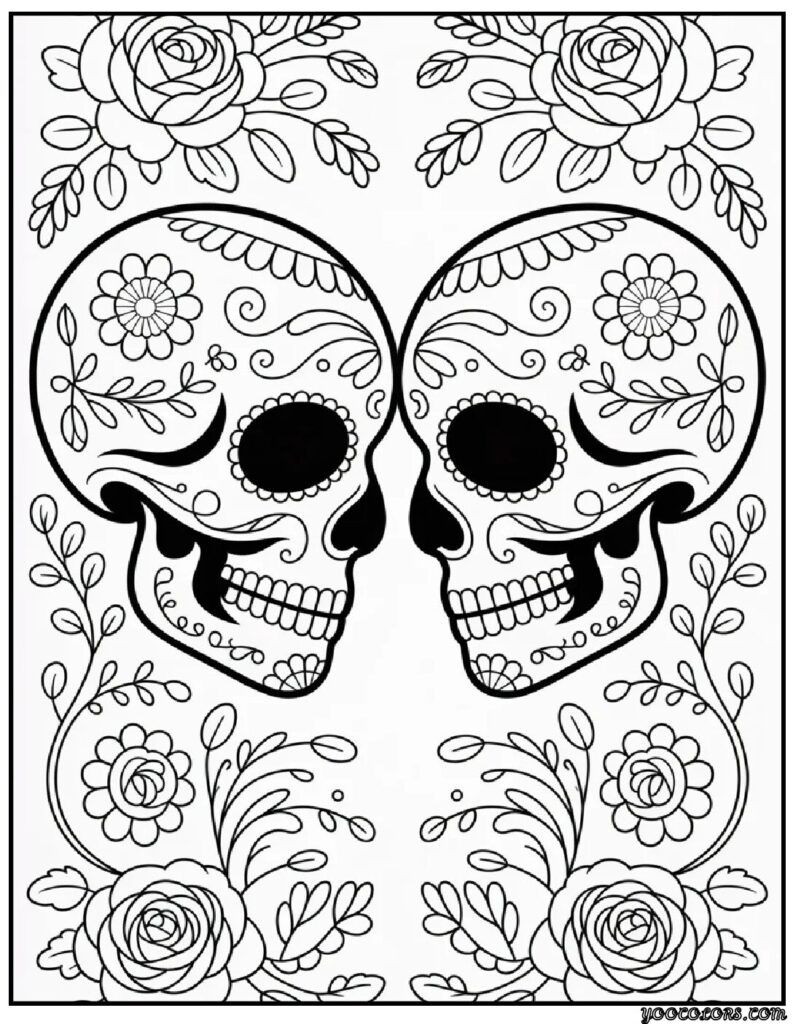 Sugar Skull Coloring Pages: Printable PDFs for Every Artist 4 sugar skull coloring pages 5 pdf