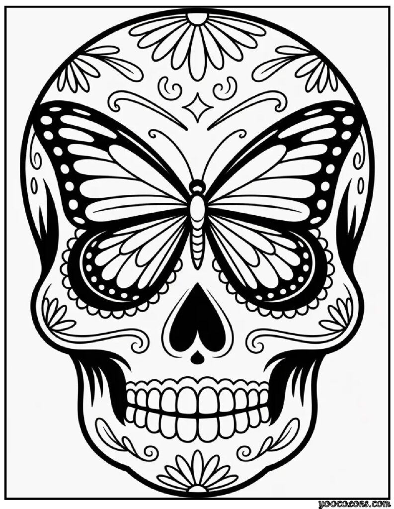Sugar Skull Coloring Pages: Printable PDFs for Every Artist 5 sugar skull coloring pages 6 pdf