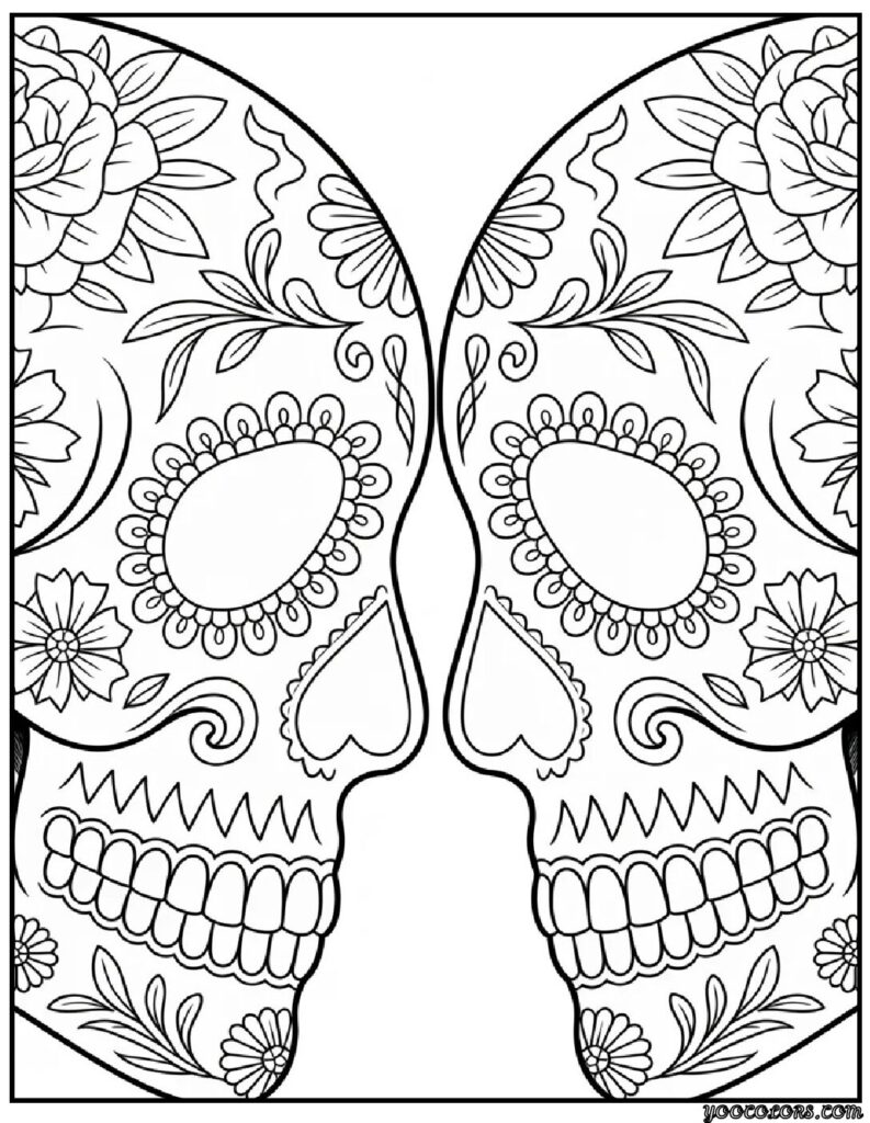 Sugar Skull Coloring Pages: Printable PDFs for Every Artist 2 sugar skull coloring pages 7 pdf