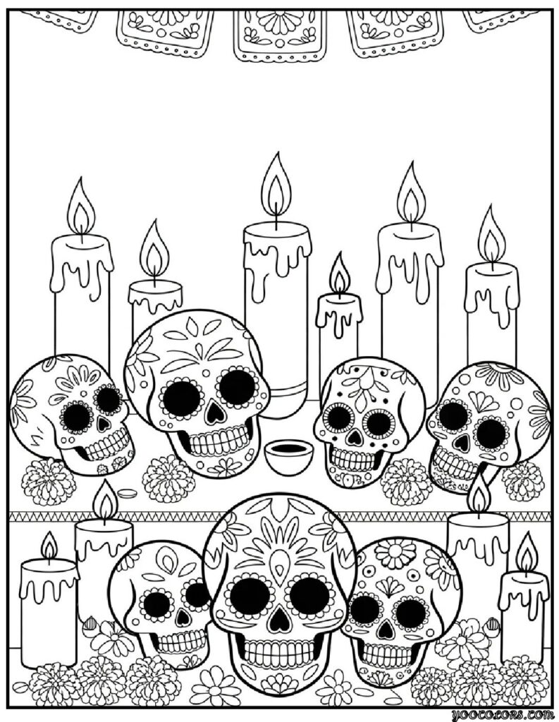 Sugar Skull Coloring Pages: Printable PDFs for Every Artist 10 sugar skull coloring pages pdf