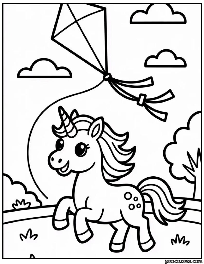 unicorn coloring pages easy 1 pdf