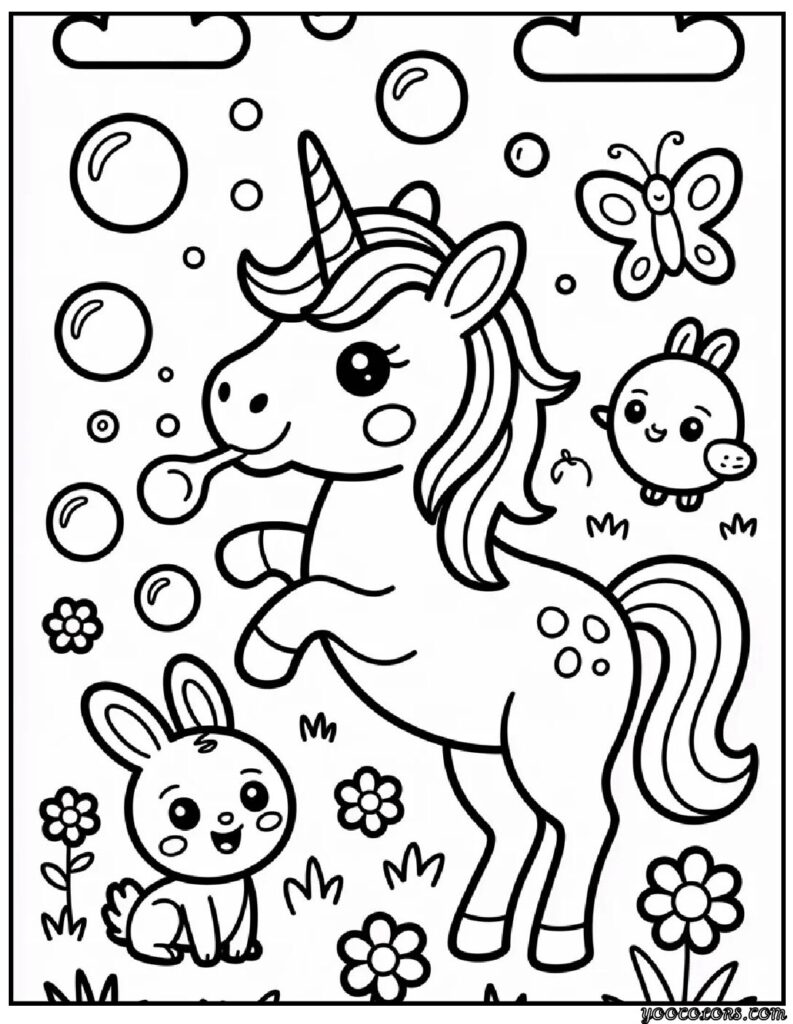 unicorn coloring pages easy 5 pdf