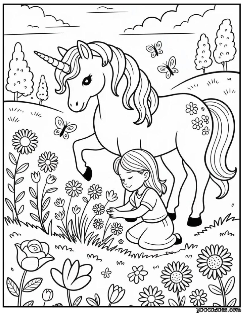Coloring Pages for Girls Unicorn: Sparkle, Creativity, and Imagination in Every Stroke 9 unicorn coloring pages girl 2 pdf