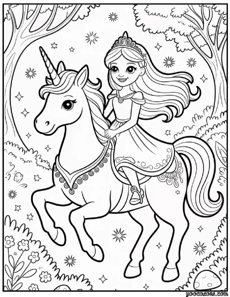 Coloring Pages for Girls Unicorn: Sparkle, Creativity, and Imagination in Every Stroke 4 unicorn coloring pages girl 9 pdf