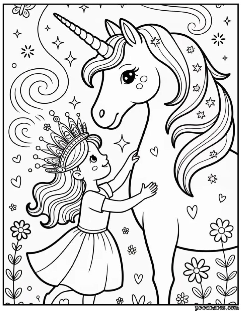 Coloring Pages for Girls Unicorn: Sparkle, Creativity, and Imagination in Every Stroke 11 unicorn coloring pages girl pdf