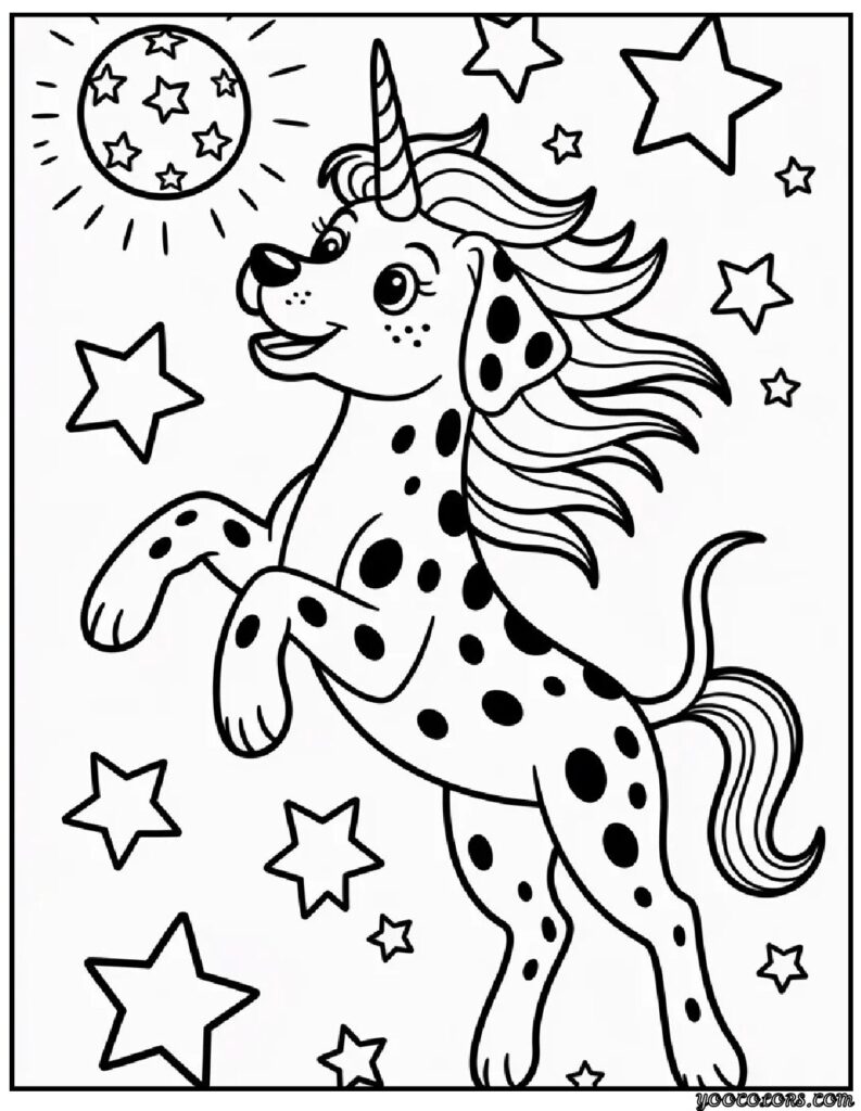 Unicorn Dog Coloring Pages: Whimsical Prints That Kids (and Grown-Ups) Love 11 unicorn dog coloring pages 2 pdf