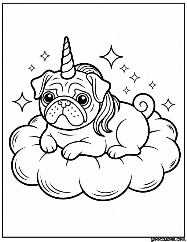 Unicorn Dog Coloring Pages: Whimsical Prints That Kids (and Grown-Ups) Love 9 unicorn dog coloring pages 4 pdf
