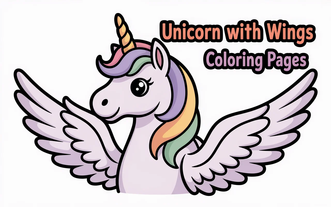 10 Unicorn With Wings Coloring Pages Free PDF Printables