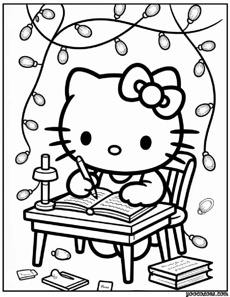 Cute Coloring Pages Hello Kitty: Kawaii Fun for Kids, Teachers & Parents 8 Cute Coloring Pages hello kitty 4 pdf