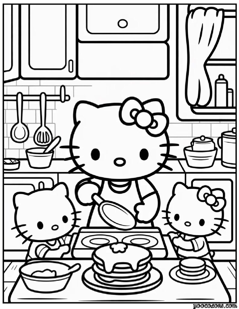 Cute Coloring Pages Hello Kitty: Kawaii Fun for Kids, Teachers & Parents 7 Cute Coloring Pages hello kitty 5 pdf