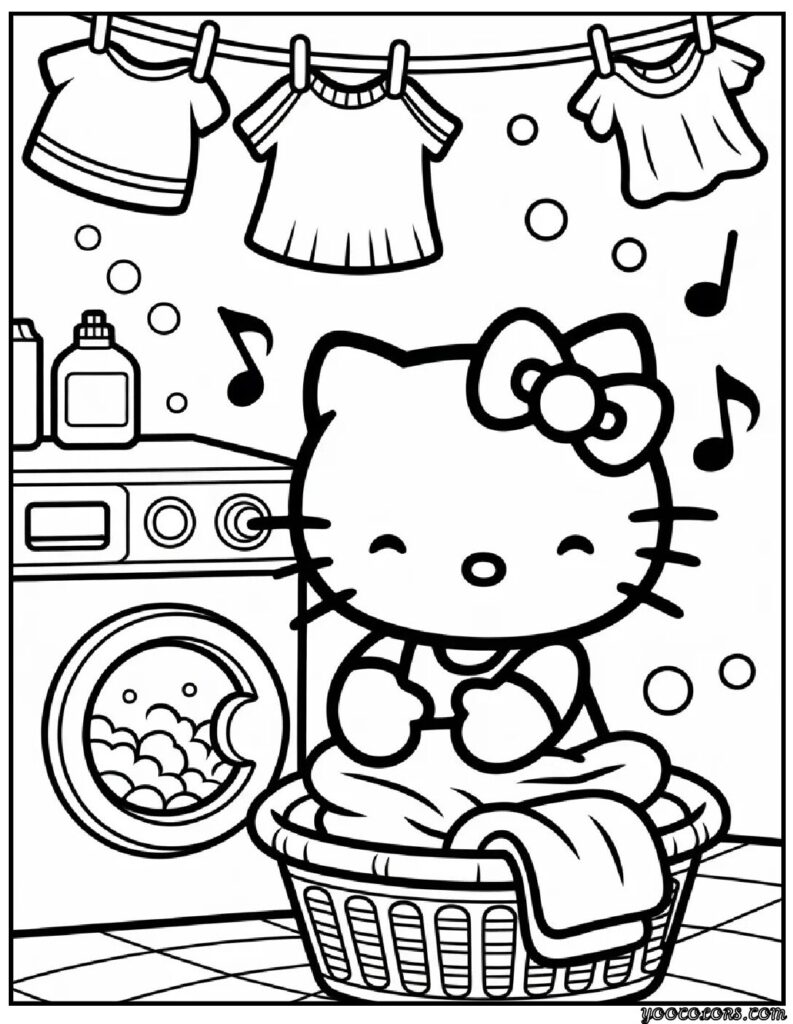 Cute Coloring Pages Hello Kitty: Kawaii Fun for Kids, Teachers & Parents 9 Cute Coloring Pages hello kitty 7 pdf