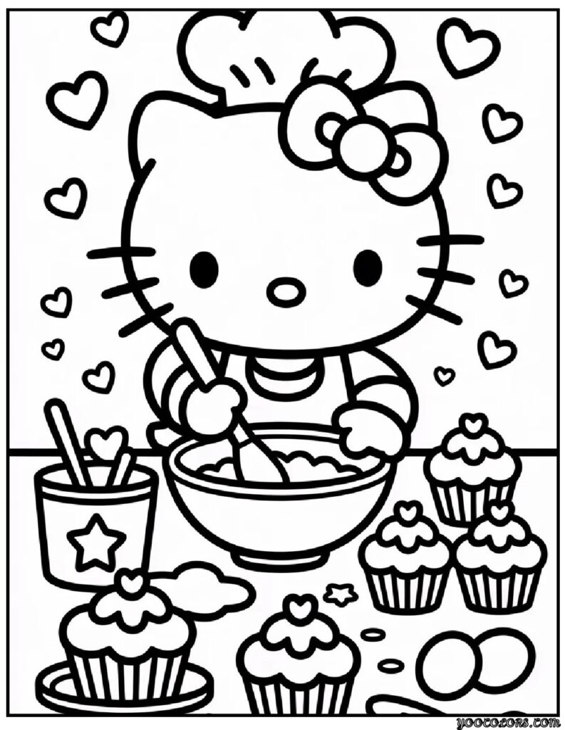 Cute Coloring Pages Hello Kitty: Kawaii Fun for Kids, Teachers & Parents 4 Cute Coloring Pages hello kitty pdf