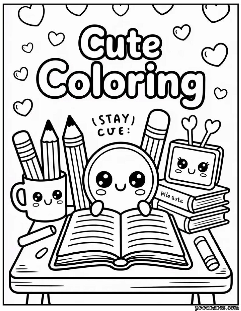 Cute Coloring Pages Kawaii: Soft, Adorable & So Relaxing 6 Cute Coloring Pages kawaii 2 pdf