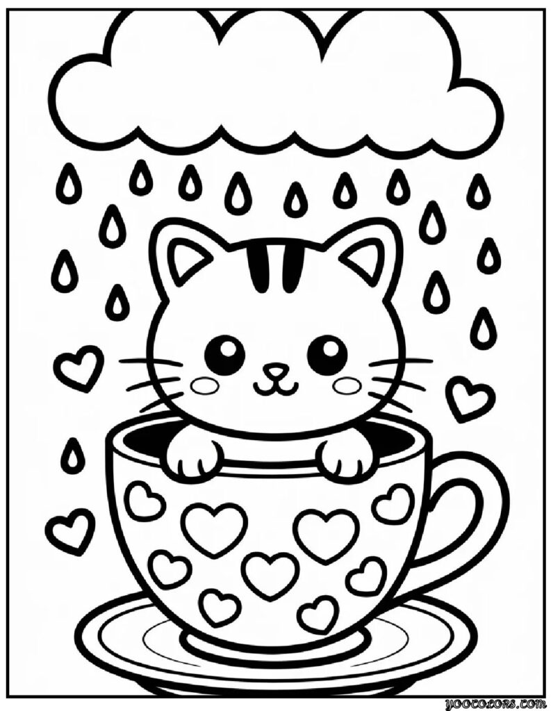 Cute Coloring Pages Kawaii: Soft, Adorable & So Relaxing 10 Cute Coloring Pages kawaii 7 pdf