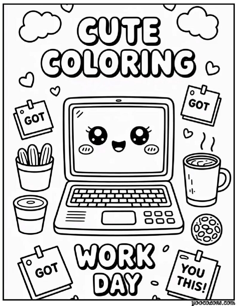 Cute Coloring Pages Kawaii: Soft, Adorable & So Relaxing 4 Cute Coloring Pages kawaii pdf
