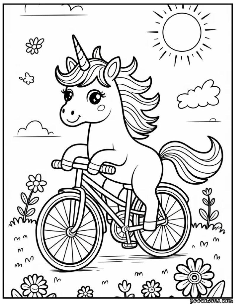 Cute Coloring Pages of Unicorns: Magical Fun for Kids and Adults 8 Cute Coloring Pages of Unicorns 4 pdf