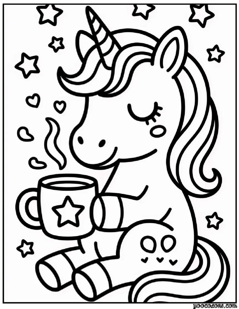 Cute Coloring Pages of Unicorns: Magical Fun for Kids and Adults 7 Cute Coloring Pages of Unicorns 5 pdf
