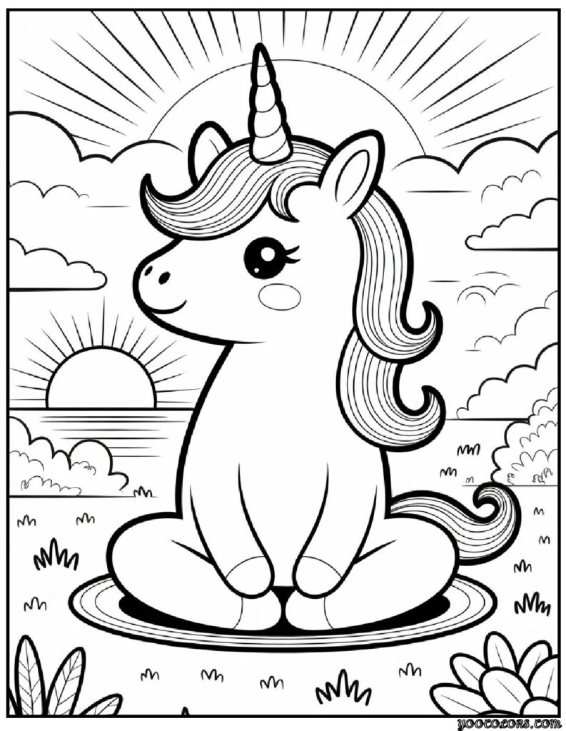 Cute Coloring Pages of Unicorns: Magical Fun for Kids and Adults 10 Cute Coloring Pages of Unicorns 6 pdf