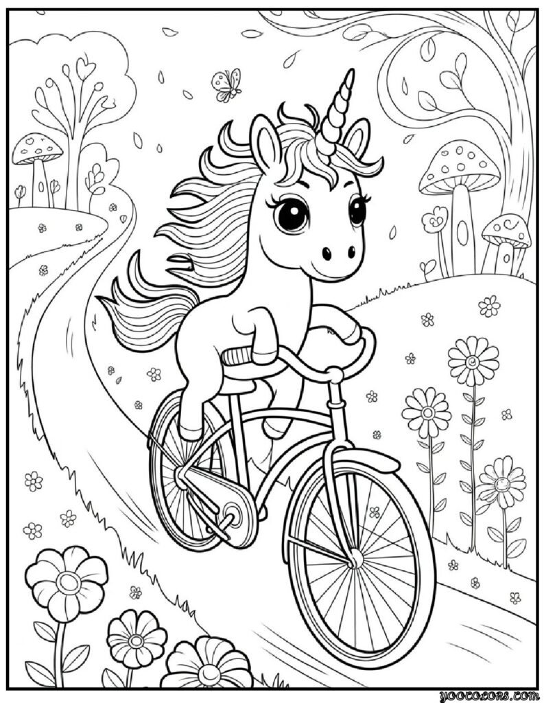 Cute Coloring Pages of Unicorns: Magical Fun for Kids and Adults 9 Cute Coloring Pages of Unicorns 7 pdf