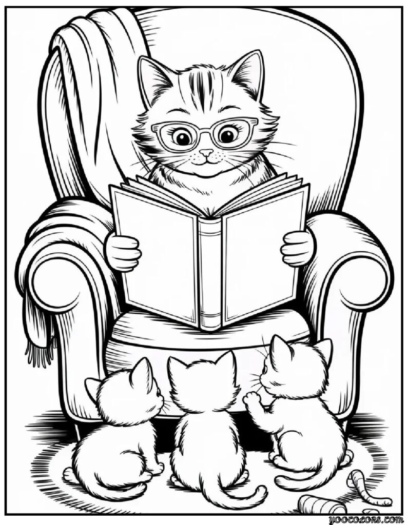 Cute Coloring Pages of Cats: Fun, Relaxing, and Totally Adorable 11 Cute Coloring Pages of cats 9 pdf