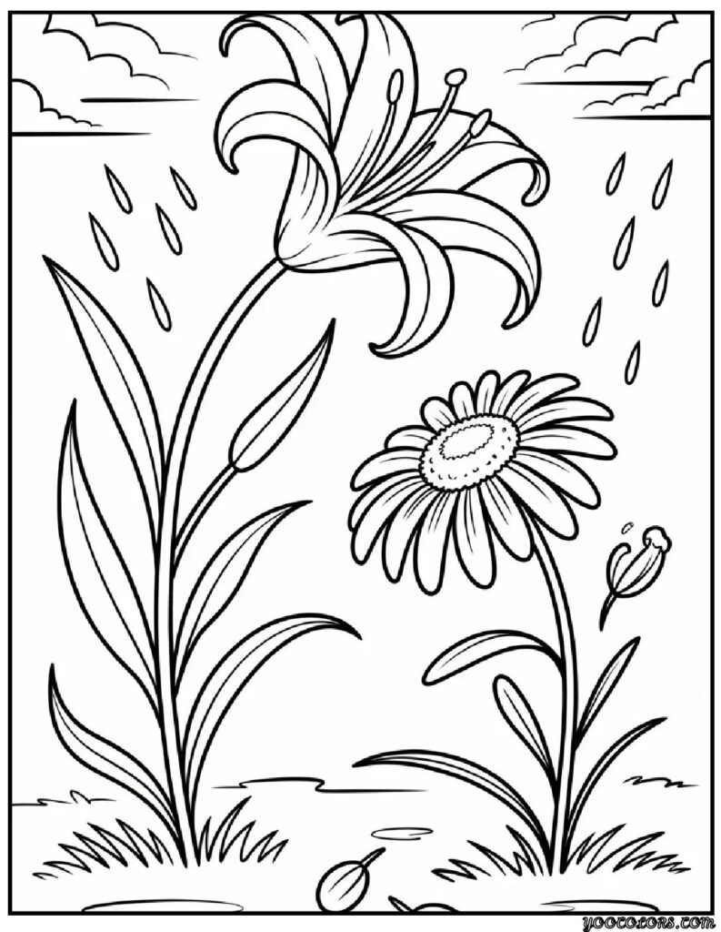 Cute Coloring Pages of Flowers: Simple, Sweet, and So Relaxing 3 Cute Coloring Pages of flowers 2 pdf