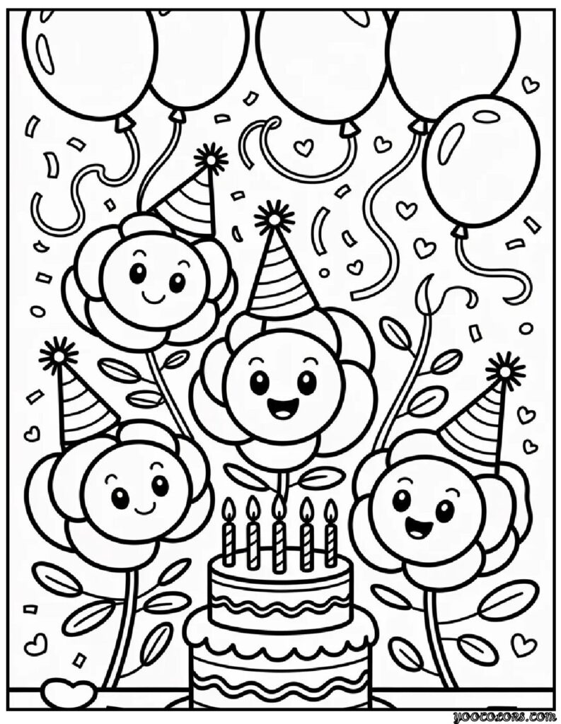 Cute Coloring Pages of Flowers: Simple, Sweet, and So Relaxing 7 Cute Coloring Pages of flowers 6 pdf