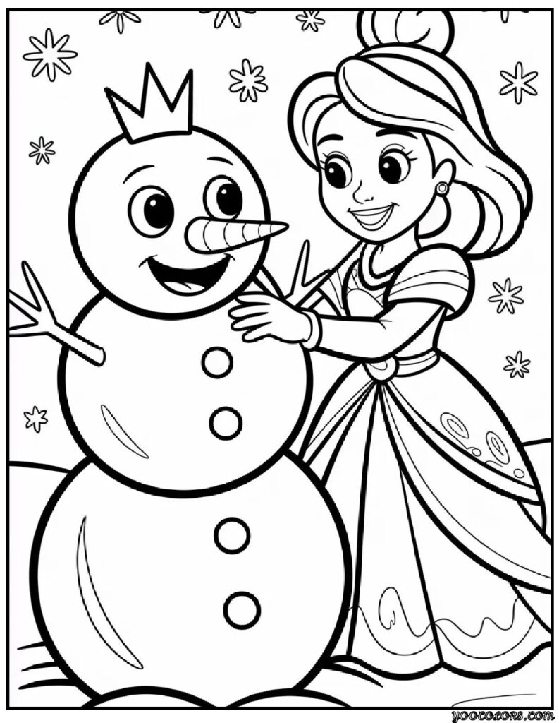 Disney Princess Winter Coloring Pages (Free Printable Winter Fun for Kids & Adults) 12 Disney Princess Winter Coloring Pages 1 pdf