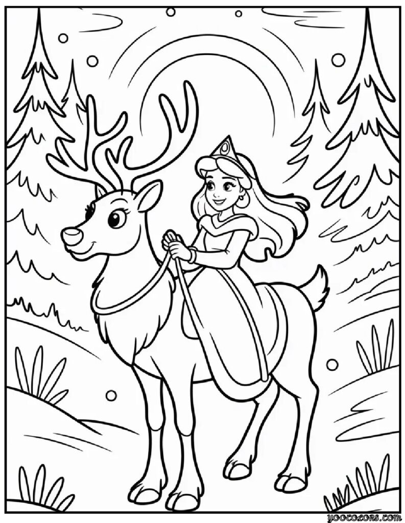Disney Princess Winter Coloring Pages (Free Printable Winter Fun for Kids & Adults) 5 Disney Princess Winter Coloring Pages 6 pdf