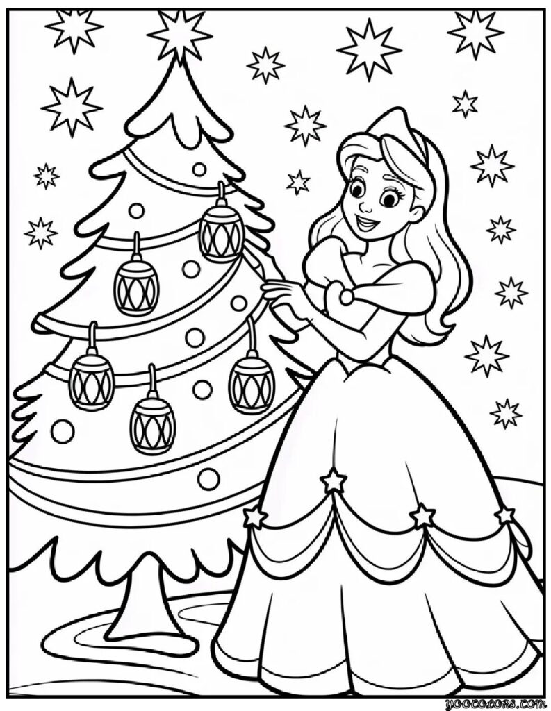 Disney Princess Winter Coloring Pages (Free Printable Winter Fun for Kids & Adults) 6 Disney Princess Winter Coloring Pages 7 pdf