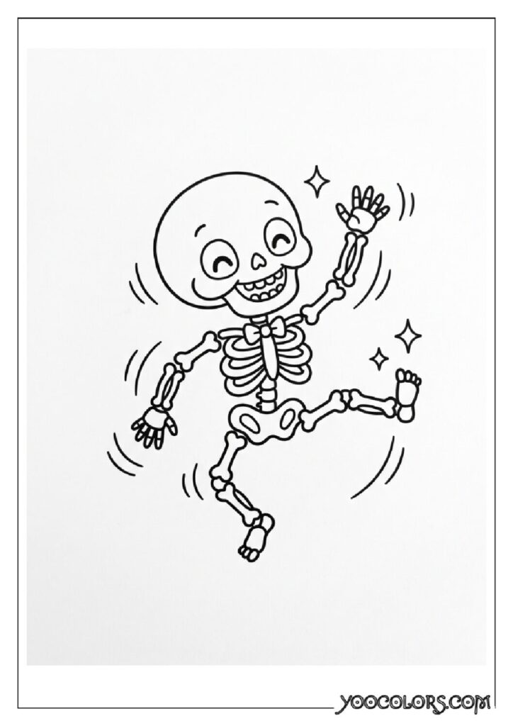 36 Spooky Cute Coloring Pages: Adorable Meets Creepy for Halloween & Beyond 17 Skeleton dancing 2K 202608181710 pdf
