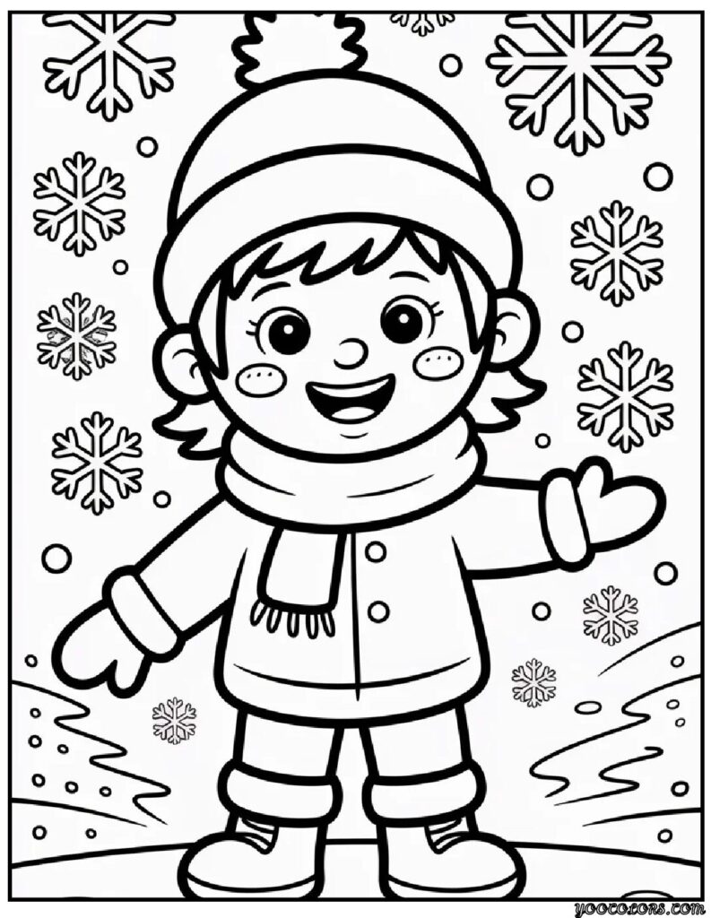 Winter Coloring Pages Easy – Free Printable Winter Fun for Kids & Adults 5 WINTER COLORING PAGES EASY 6 pdf