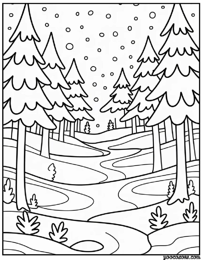 Winter Coloring Pages PDF – Free Printable Winter Coloring Sheets for Cozy Creativity 10 WINTER COLORING PAGES pdf 10 pdf