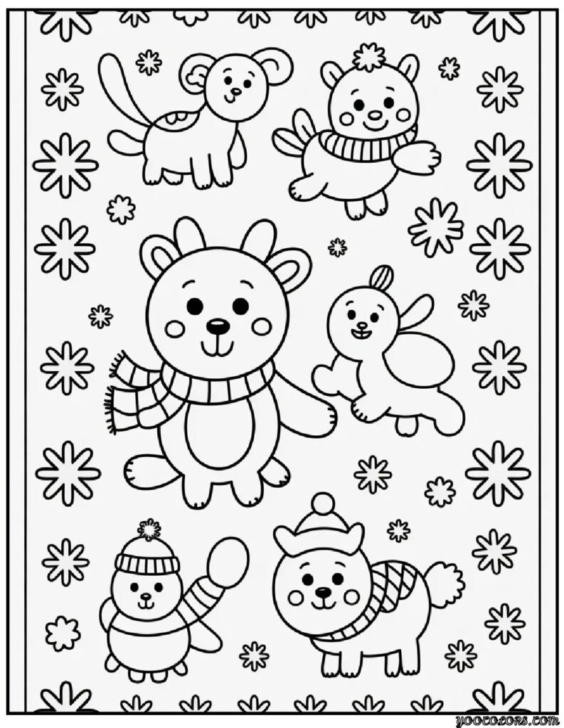 Winter Coloring Pages PDF – Free Printable Winter Coloring Sheets for Cozy Creativity 3 WINTER COLORING PAGES pdf 15 pdf