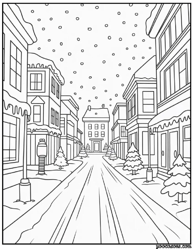 Winter Coloring Pages PDF – Free Printable Winter Coloring Sheets for Cozy Creativity 18 WINTER COLORING PAGES pdf 2 pdf