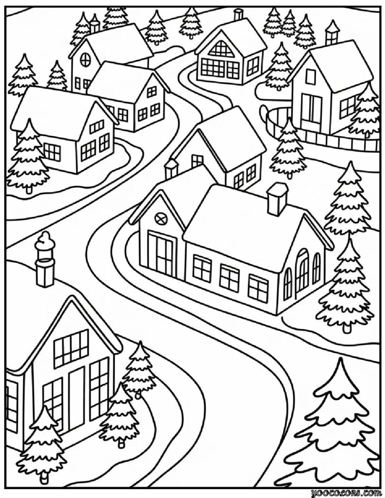 Winter Coloring Pages PDF – Free Printable Winter Coloring Sheets for Cozy Creativity 11 WINTER COLORING PAGES pdf 7 pdf