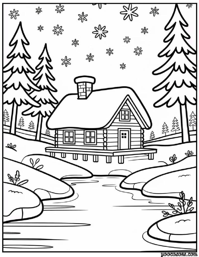 Winter Coloring Pages PDF – Free Printable Winter Coloring Sheets for Cozy Creativity 9 WINTER COLORING PAGES pdf 9 pdf